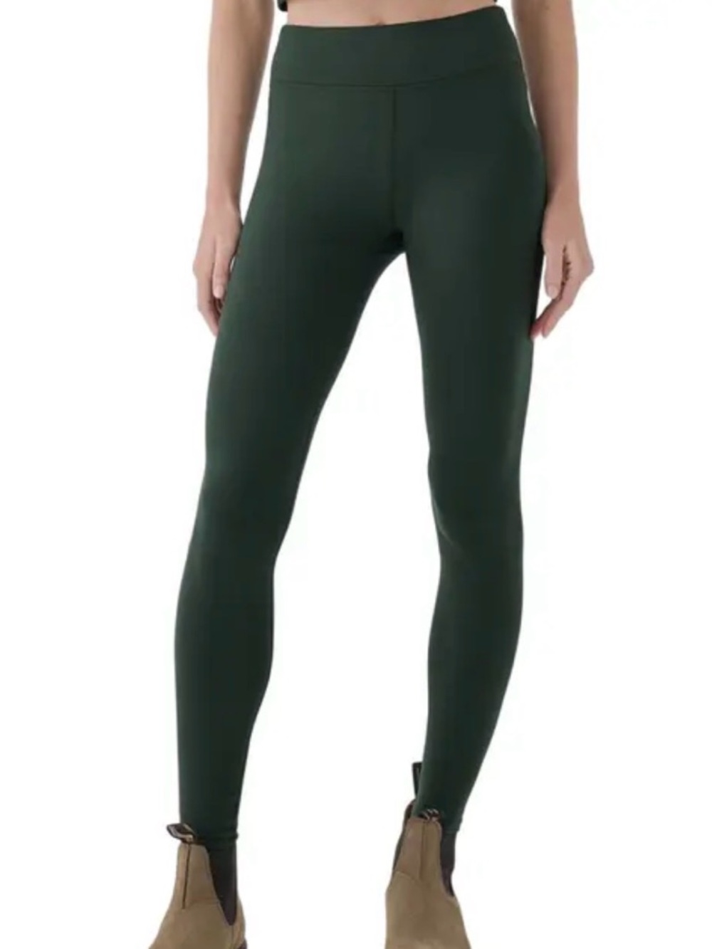 Pact Organic Cotton Women's Size Small Dark Green Legging Natural Fiber Workout